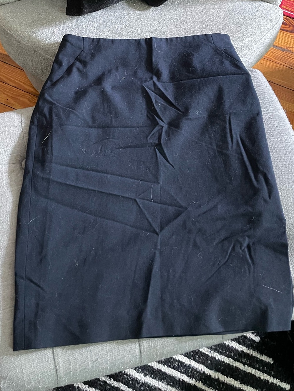 Ann Taylor 2P Classic Dark Blue Pencil Skirt